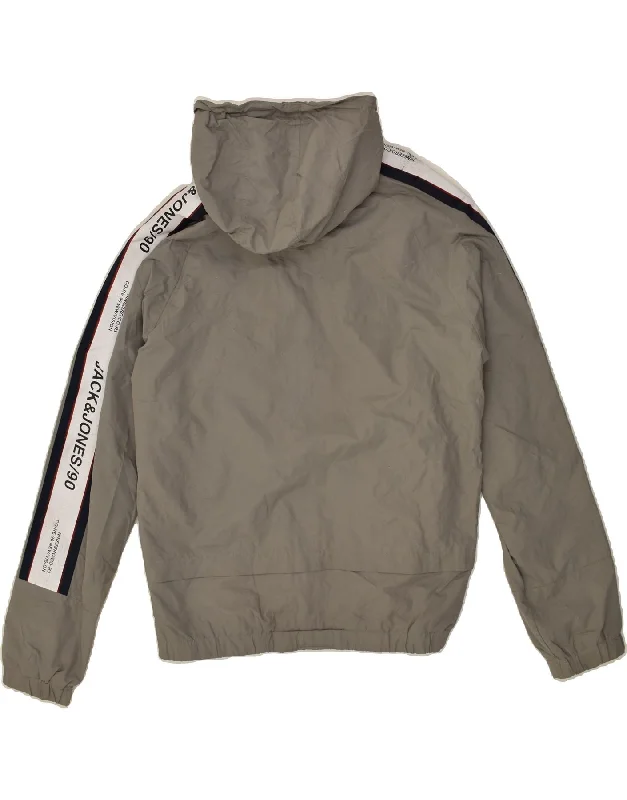 jack-jones-mens-hooded-rain-jacket-uk-40-large-grey-polyester