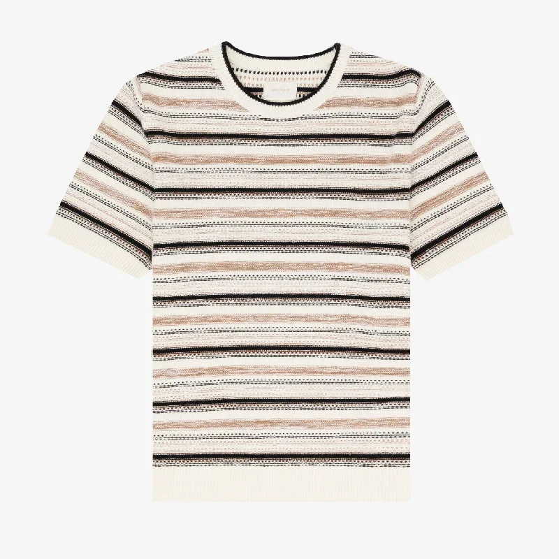 Jacquard Striped Sweater Tee