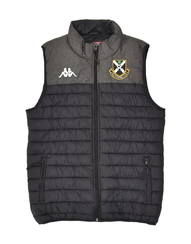 KAPPA Mens Padded Gilet UK 38 Medium Black Colourblock Polyamide