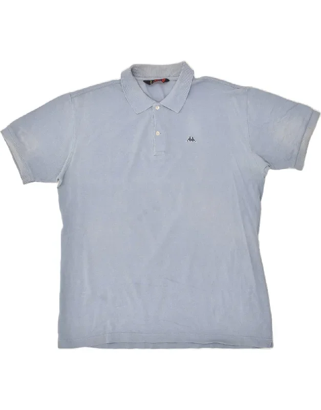 KAPPA Mens Polo Shirt 2XL Blue Cotton