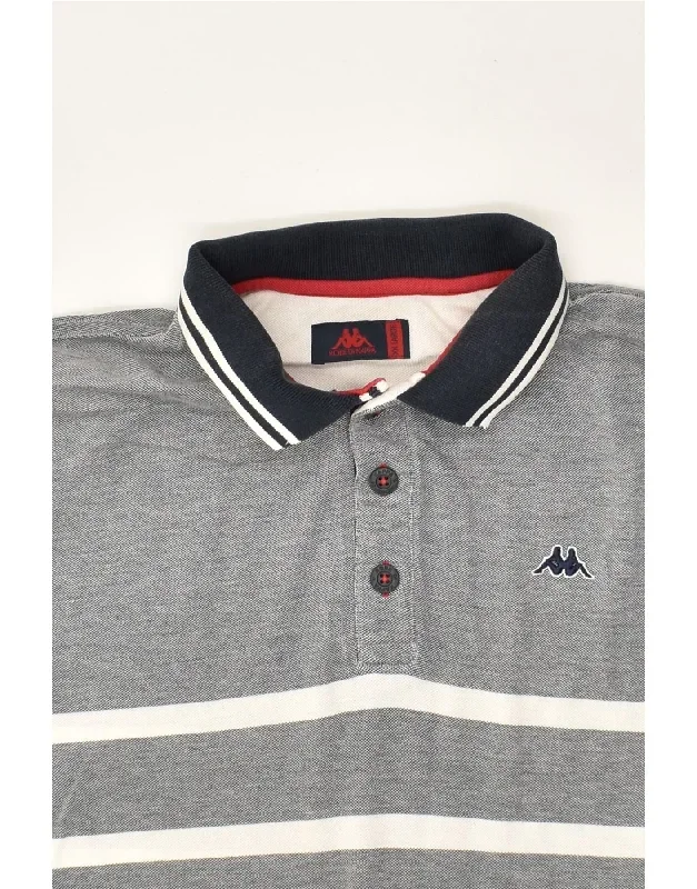 kappa-mens-polo-shirt-2xl-grey-striped-cotton