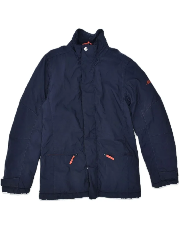 KAPPA Mens Windbreaker Jacket UK 36 Small Navy Blue Polyamide