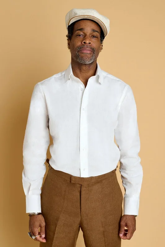 Karl Tab Collar Shirt in White