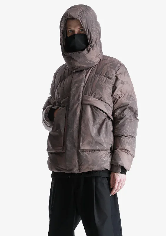 Technical Nylon Short Puffer Jacket