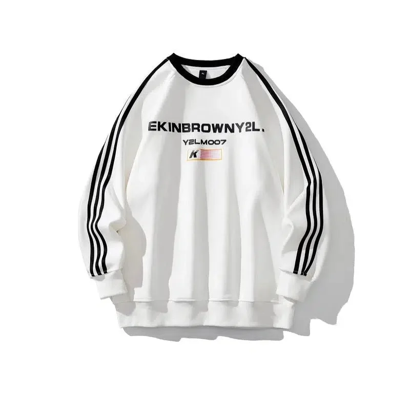 letter-printed-three-stripe-round-neck-sweatshirt