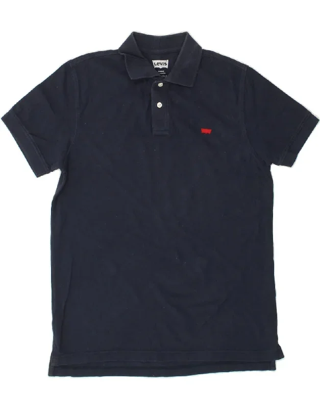 LEVI'S Mens Polo Shirt Medium Navy Blue Cotton