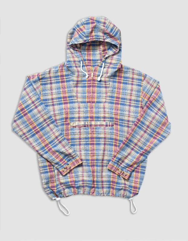 MADRAS ANORAK - TAN/BLUE/RED