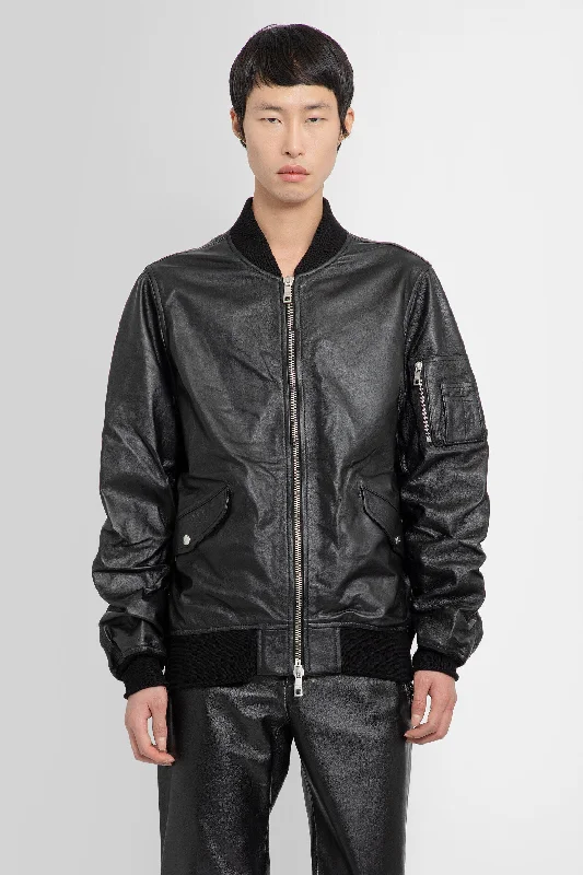 GIORGIO BRATO MAN BLACK LEATHER JACKETS