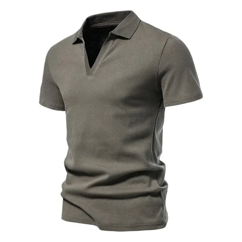 mens-solid-v-neck-short-sleeve-polo-shirt-61101482z