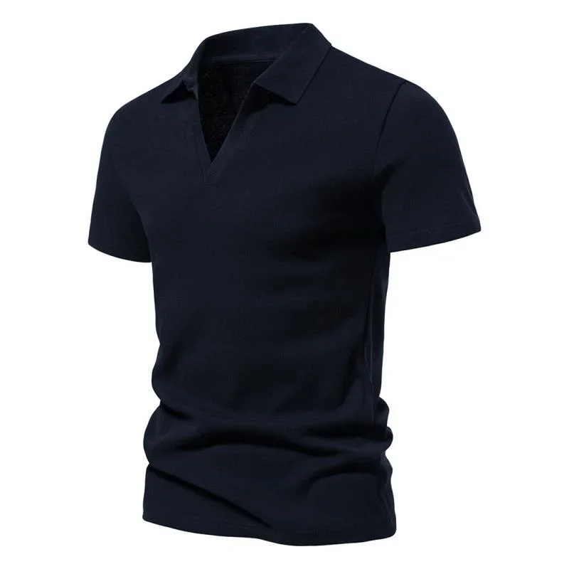 mens-solid-v-neck-short-sleeve-polo-shirt-61101482z