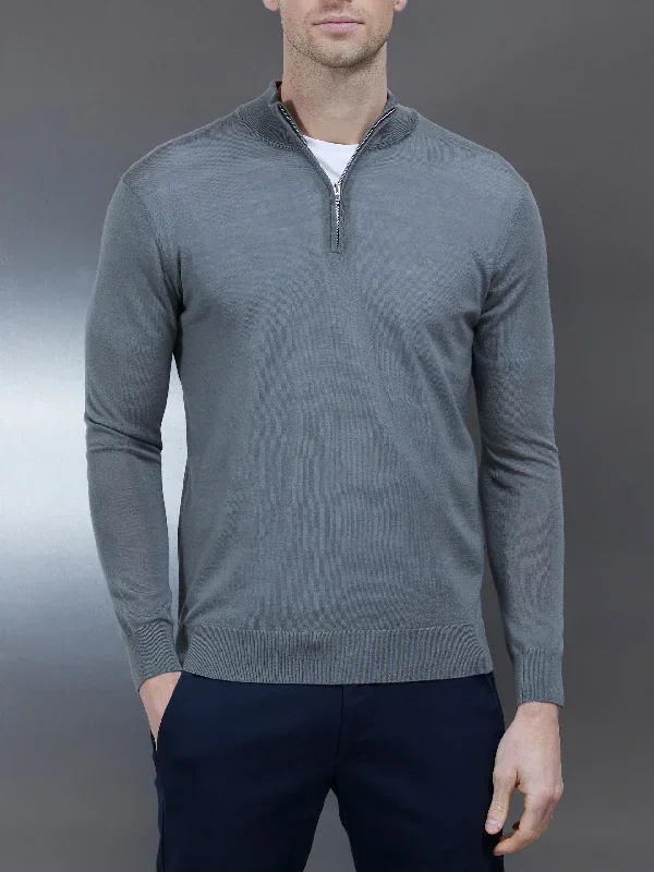 Merino Wool Funnel Neck in Sage