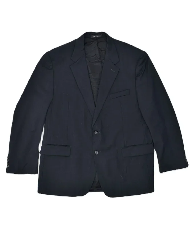 MICHAEL KORS Mens 2 Button Blazer Jacket IT 46 Small Navy Blue Wool