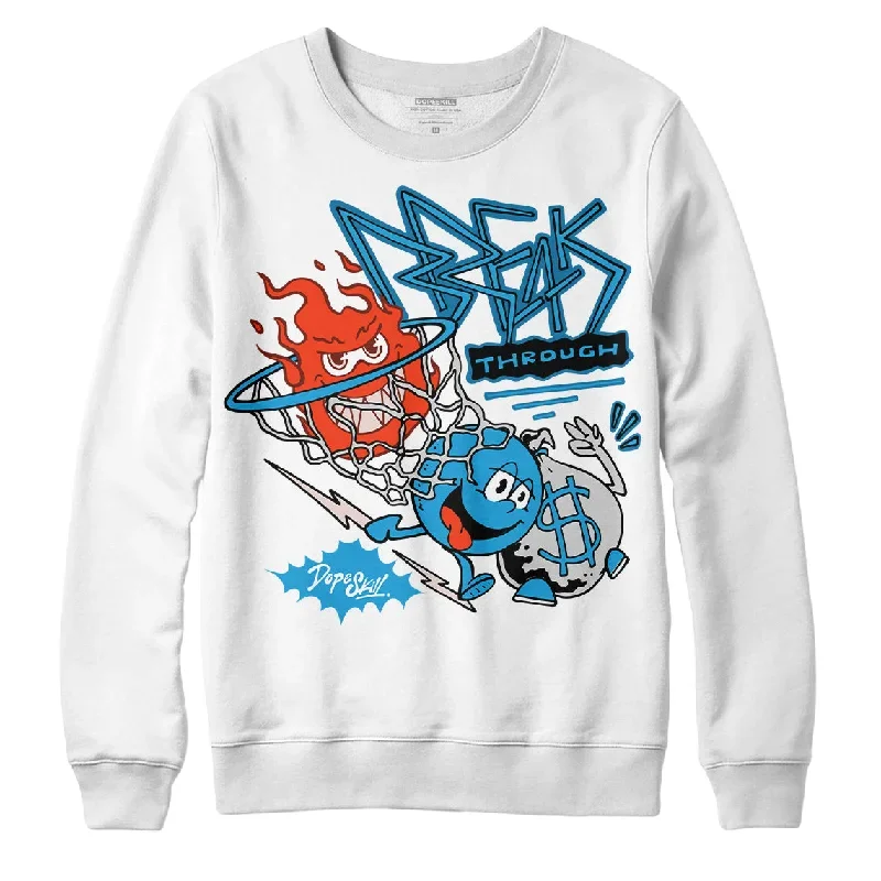 Military Blue 4s DopeSkill Sweatshirt Break Through Graphic