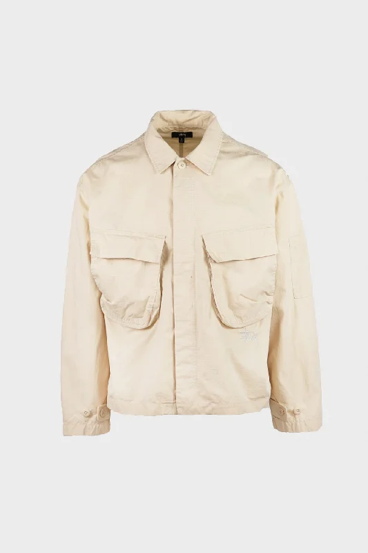 Military LS Overshirt - Bone