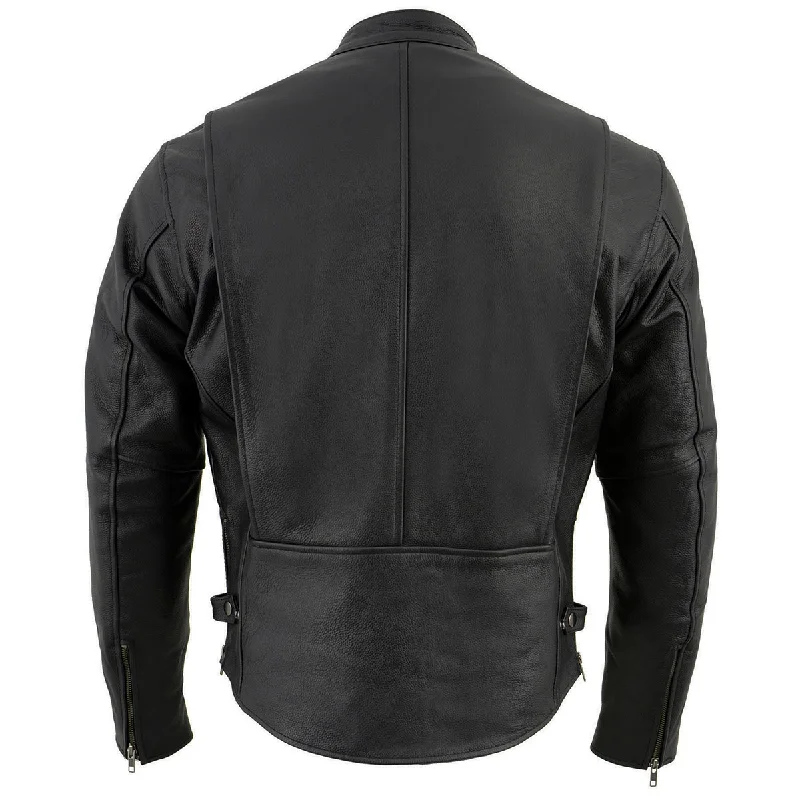 milwaukee-leather-lkm1710-mens-classic-leather-scooter-jacket-w-side-zippers