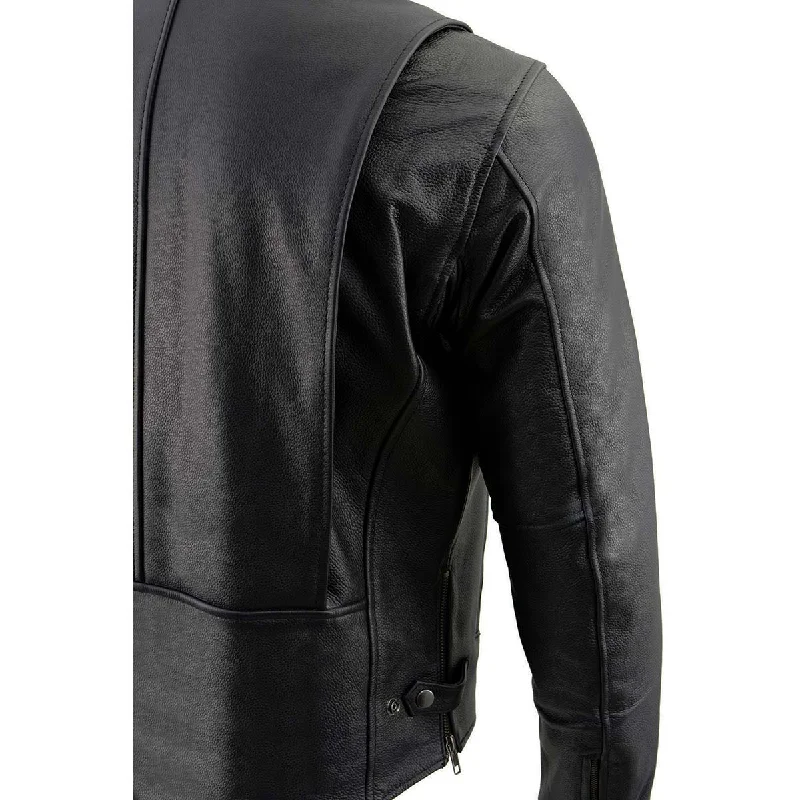 milwaukee-leather-lkm1710-mens-classic-leather-scooter-jacket-w-side-zippers