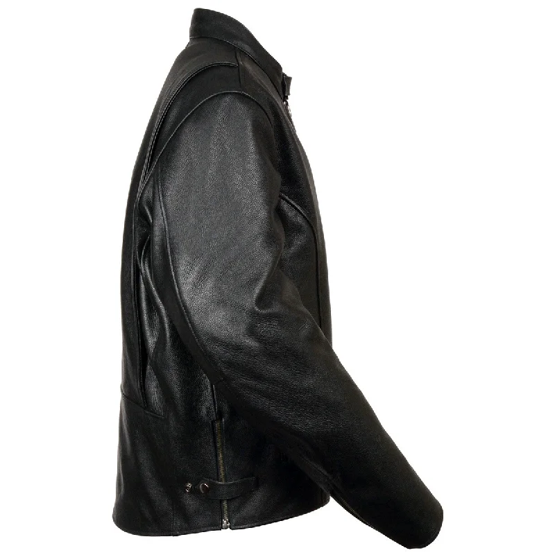 milwaukee-leather-lkm1710-mens-classic-leather-scooter-jacket-w-side-zippers