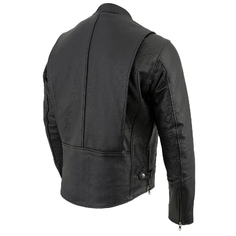 milwaukee-leather-lkm1710-mens-classic-leather-scooter-jacket-w-side-zippers