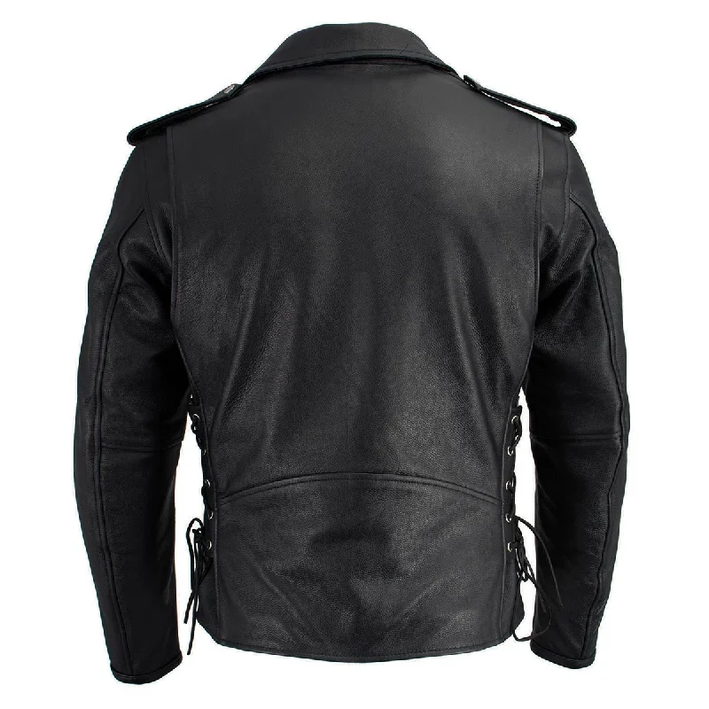 milwaukee-leather-lkm1711-mens-black-classic-side-lace-police-style-motorcycle-jacket-with-gun-pockets