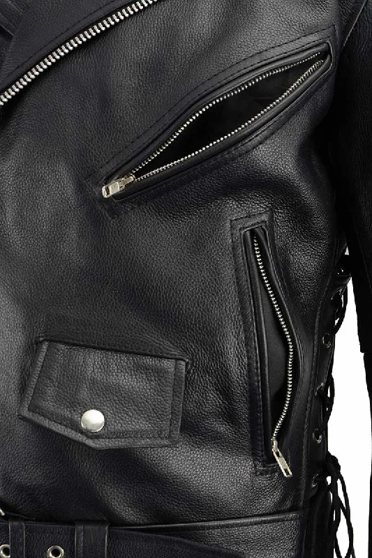 milwaukee-leather-lkm1711-mens-black-classic-side-lace-police-style-motorcycle-jacket-with-gun-pockets