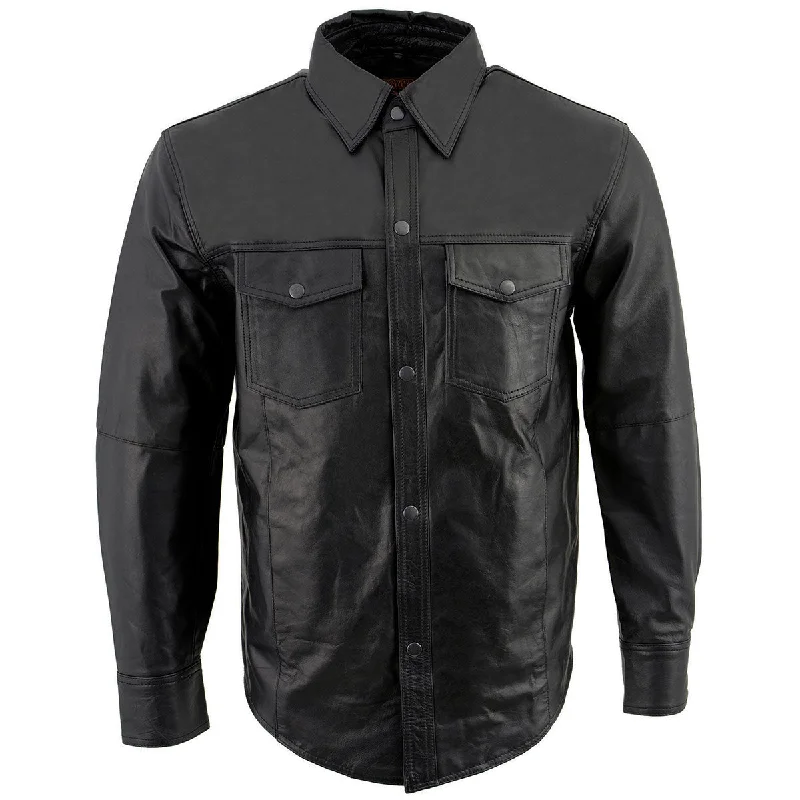 milwaukee-leather-mens-lightweight-snap-down-black-leather-shirt