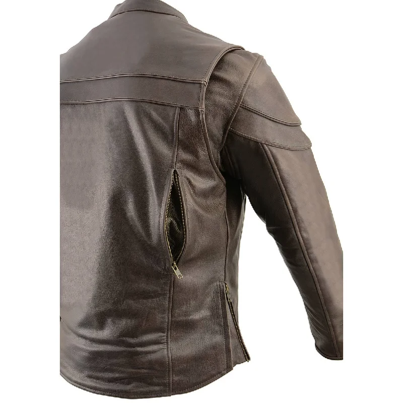 milwaukee-leather-mens-sporty-crossover-retro-brown-leather-scooter-jacket-with-gun-pocket