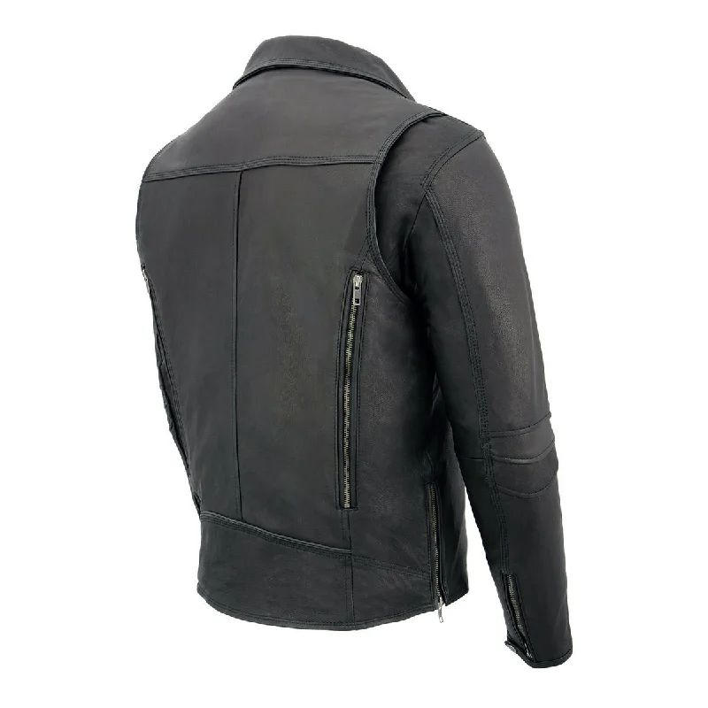 milwaukee-leather-mlm1516-mens-lightweight-triple-stitch-extra-long-beltless-biker-jacket