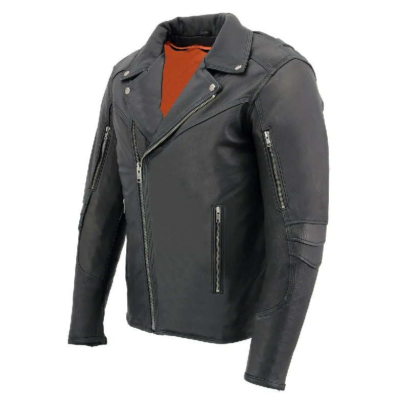 milwaukee-leather-mlm1516-mens-lightweight-triple-stitch-extra-long-beltless-biker-jacket