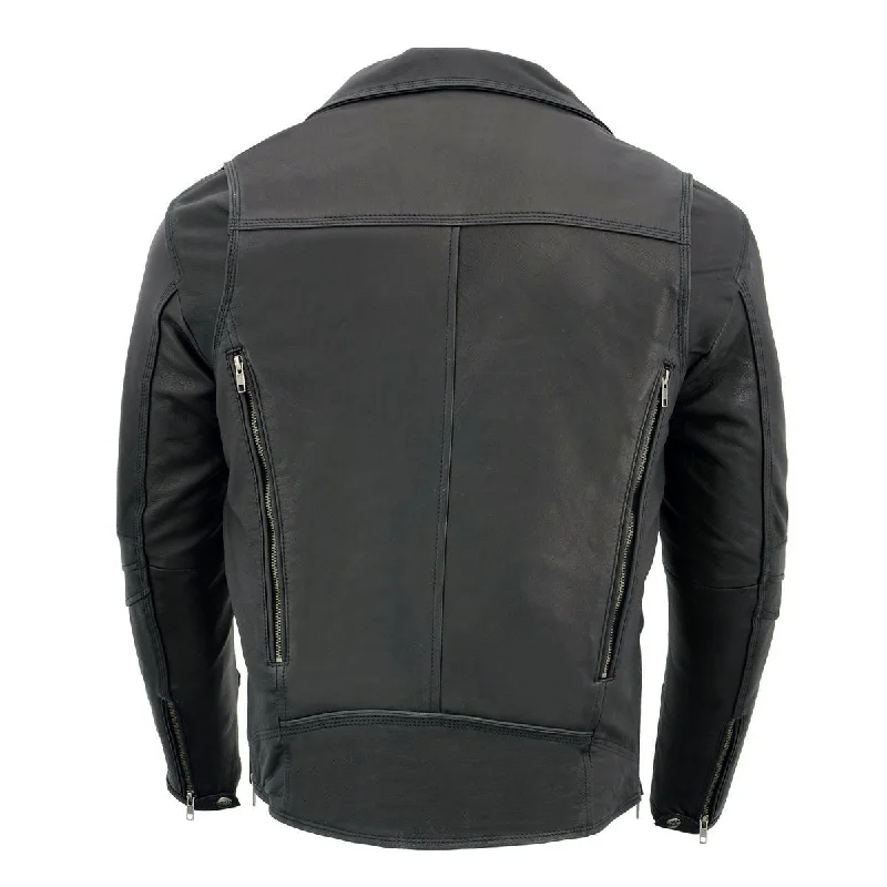 milwaukee-leather-mlm1516-mens-lightweight-triple-stitch-extra-long-beltless-biker-jacket