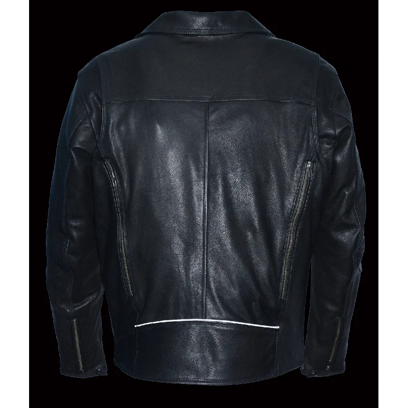 milwaukee-leather-mlm1516-mens-lightweight-triple-stitch-extra-long-beltless-biker-jacket