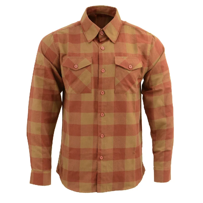 milwaukee-leather-mng11653-mens-brown-and-beige-long-sleeve-cotton-flannel-shirt