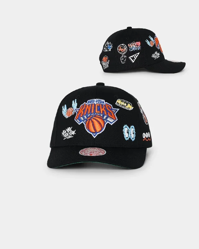 Mitchell & Ness New York Knicks 'Hand Drawn Doodle' Pro Crown Snapback Black