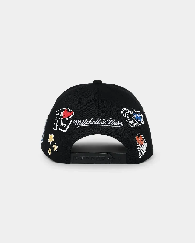 mitchell-ness-new-york-knicks-hand-drawn-doodle-pro-crown-snapback-black