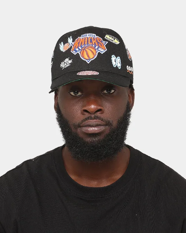 mitchell-ness-new-york-knicks-hand-drawn-doodle-pro-crown-snapback-black