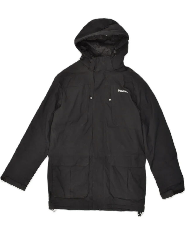 MOUNTAIN WAREHOUSE Mens Hooded Windbreaker Jacket UK 36 Small Black