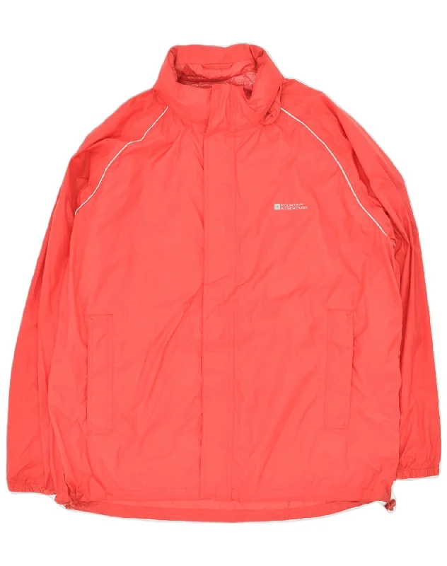 MOUNTAIN WAREHOUSE Mens Rain Jacket UK 44 2XL Red Polyester