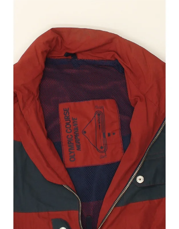 murphy-nye-mens-windbreaker-jacket-uk-38-medium-red-colourblock-cotton