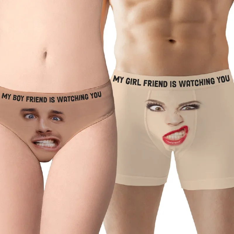 Custom Photo Gifts For Couple Boxers and Briefs 02ohtn271123 Upload Couple Face Watching You