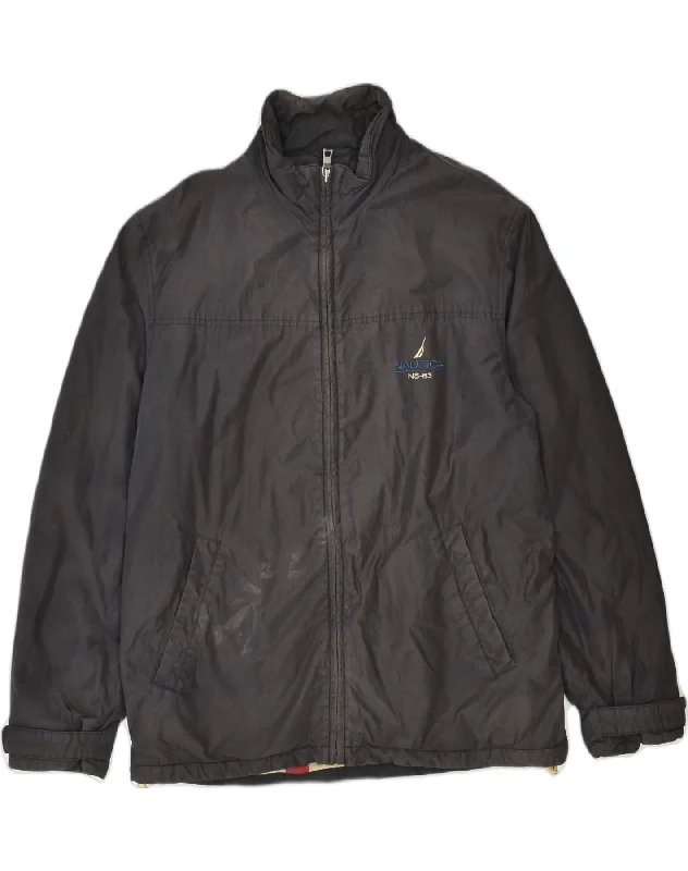 NAUTICA Mens Windbreaker Jacket UK 42 XL Brown Polyamide