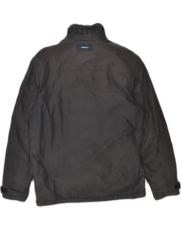 nautica-mens-windbreaker-jacket-uk-42-xl-brown-polyamide