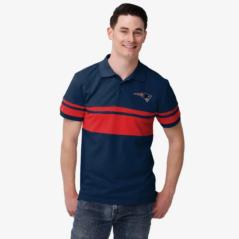 New England Patriots Cotton Stripe Polo