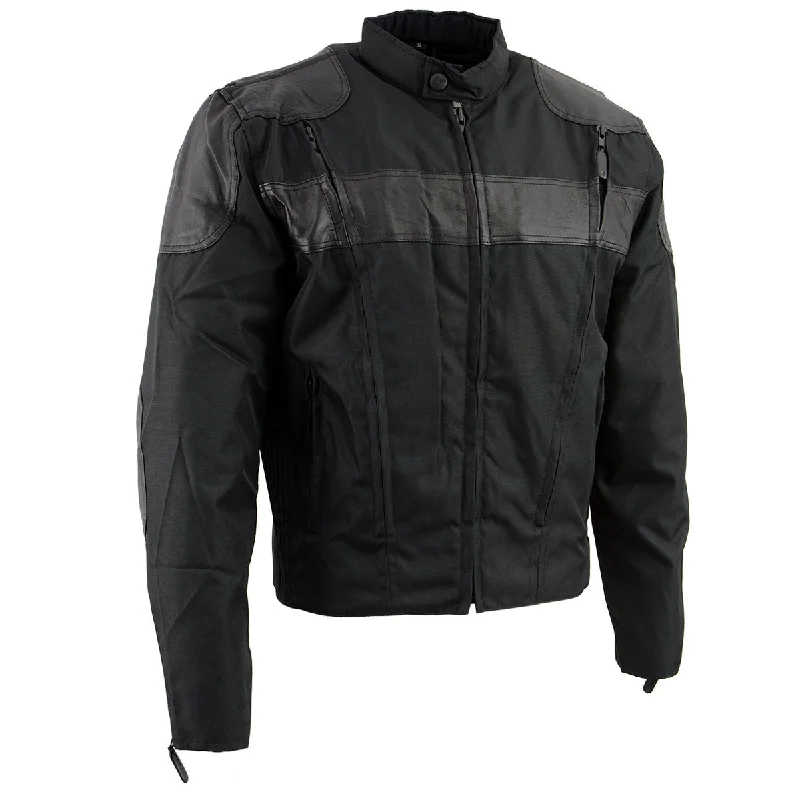 nexgen-men-s-sh2177-black-leather-and-textile-vented-armored-racer-jacket