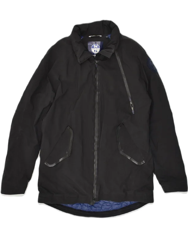 NORTH SAILS Mens Rain Jacket UK 38 Medium Black Polyester