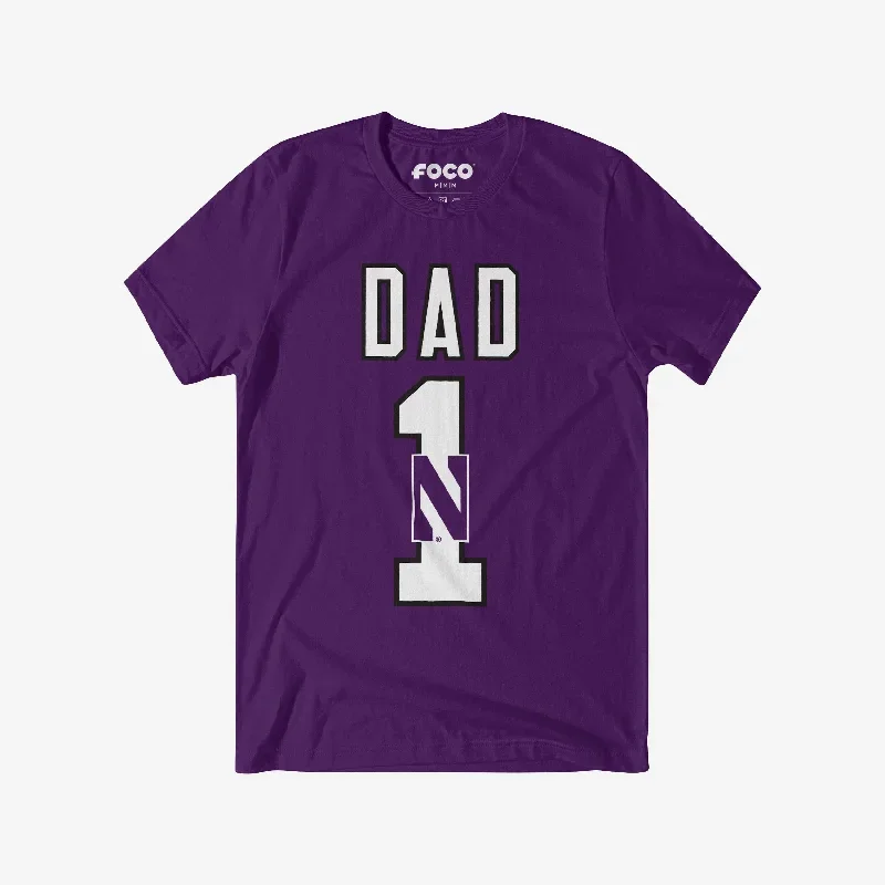 Northwestern Wildcats Number 1 Dad T-Shirt