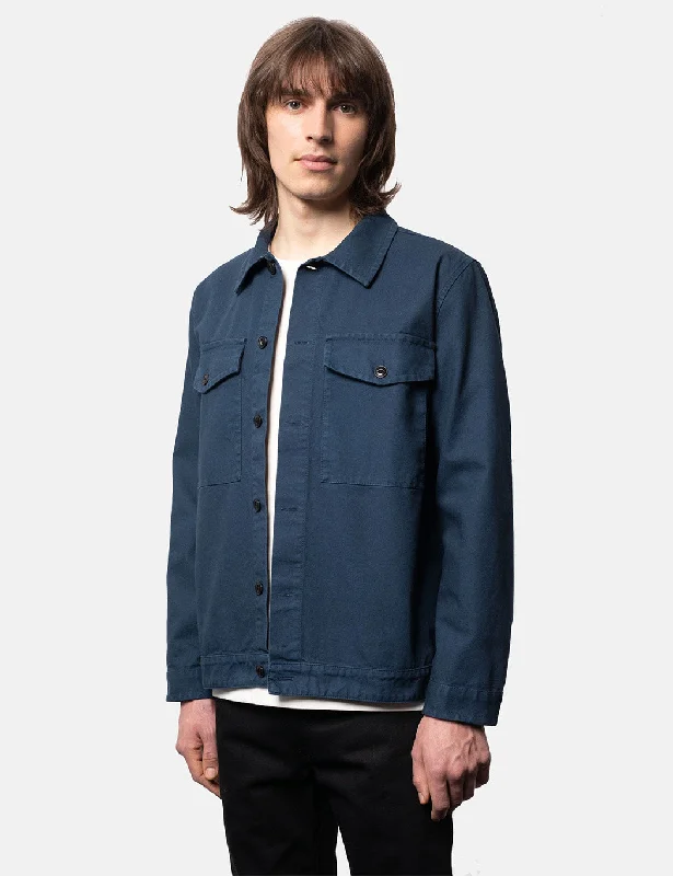 Nudie Jeans Colin Canvas Overshirt - Indigo Blue