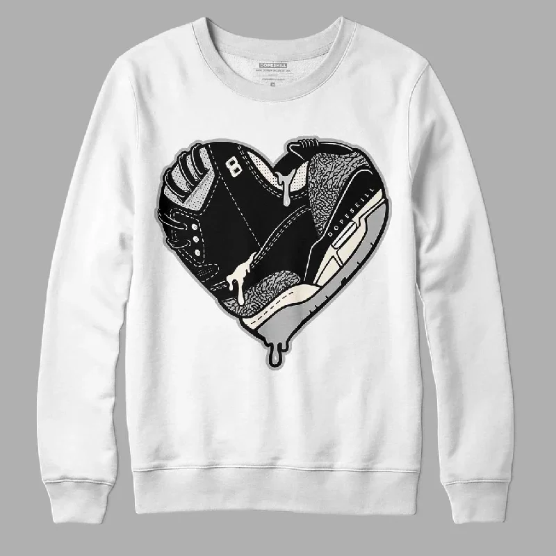 Off Noir 3s DopeSkill Sweatshirt Heart AJ 3 Graphic