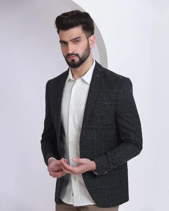 Casual Olive Check Blazer - Oliver