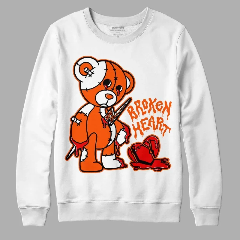 Orange Milk DopeSkill Sweatshirt Broken Heart Graphic