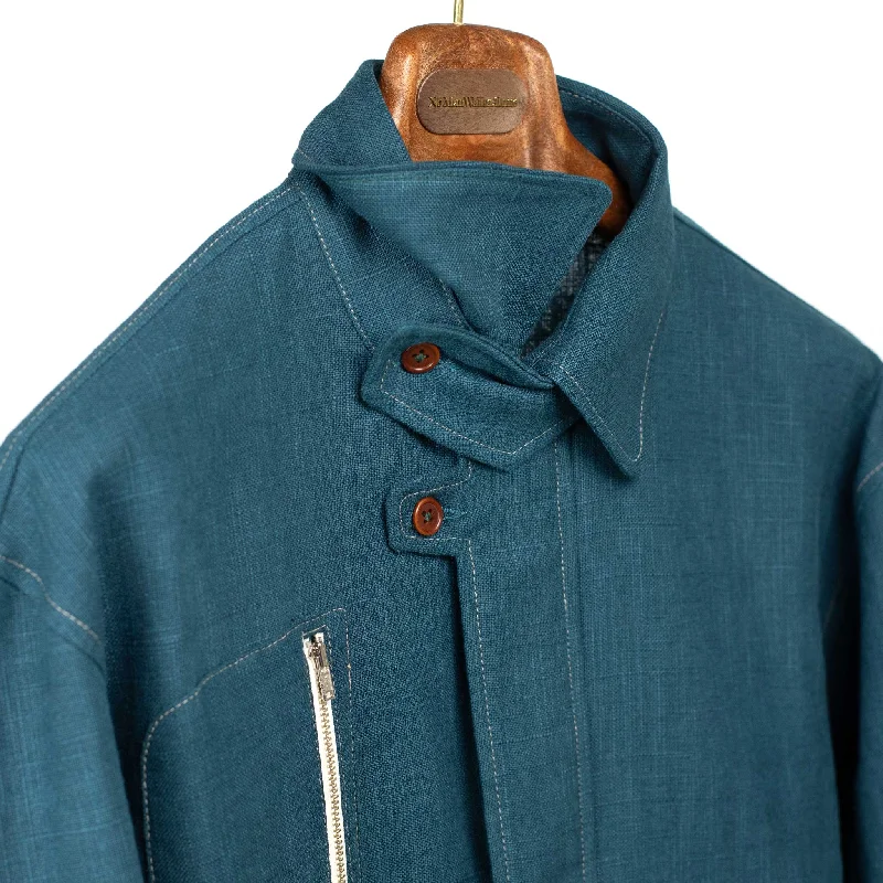 paratodo-pine-blouson-in-petrol-blue-linen-sack-cloth