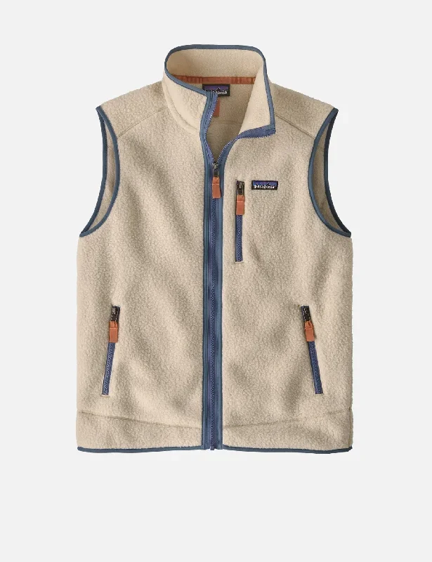 Patagonia Retro Retro Pile Vest - Dark Natural/Utility Blue